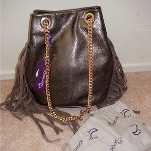 My Choice Guenda Leather Fringe Shoulder Bag